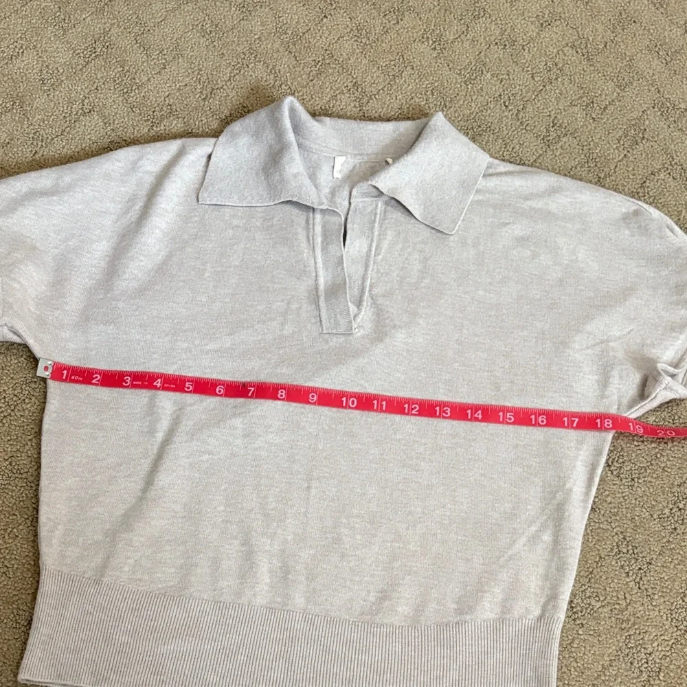 Women's V-Neck Sweater and pants set  in Tan - Picture 10 of 10